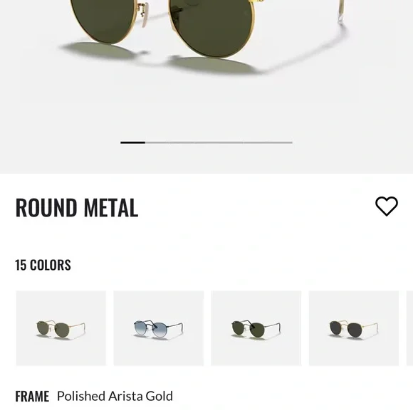 Ray-Ban Gold Frame Round Sunglasses - Picture 7 of 7